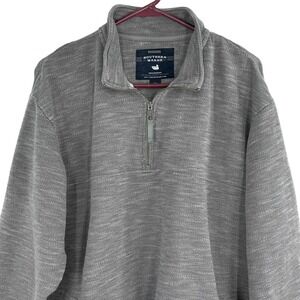 Southern Marsh Men's XL Gray Heather‎ Quarter Zip Pullover Sweater Cotton Blend